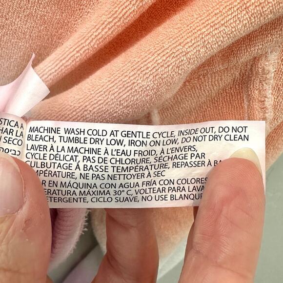 BLACK TAPE | Orange Pink Dip Dye Sweatshirt Terry Cloth NWT | XS - Picture 8 of 8